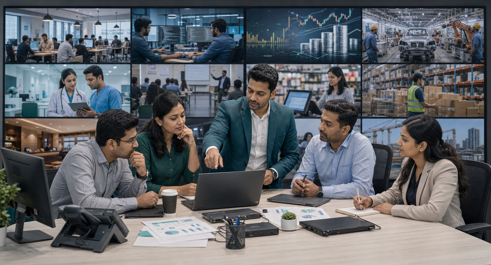 Indian business technology consultants planning IT solutions for startups software finance manufacturing healthcare education retail logistics hospitality construction and professional services