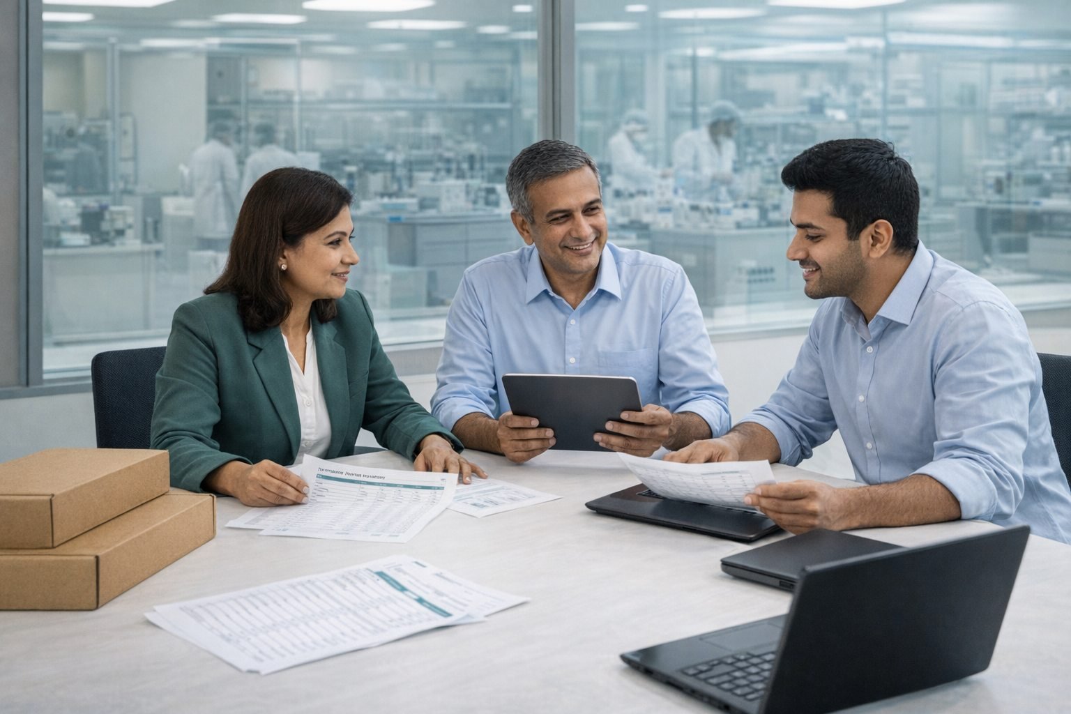 Corporate team consolidating IT hardware vendors