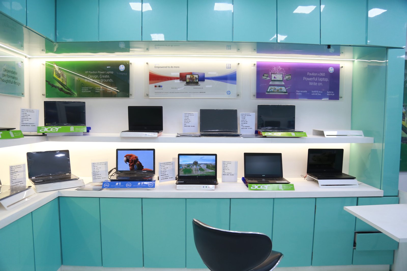 Laptops Displayed at TechGuide Andheri East Showroom Store